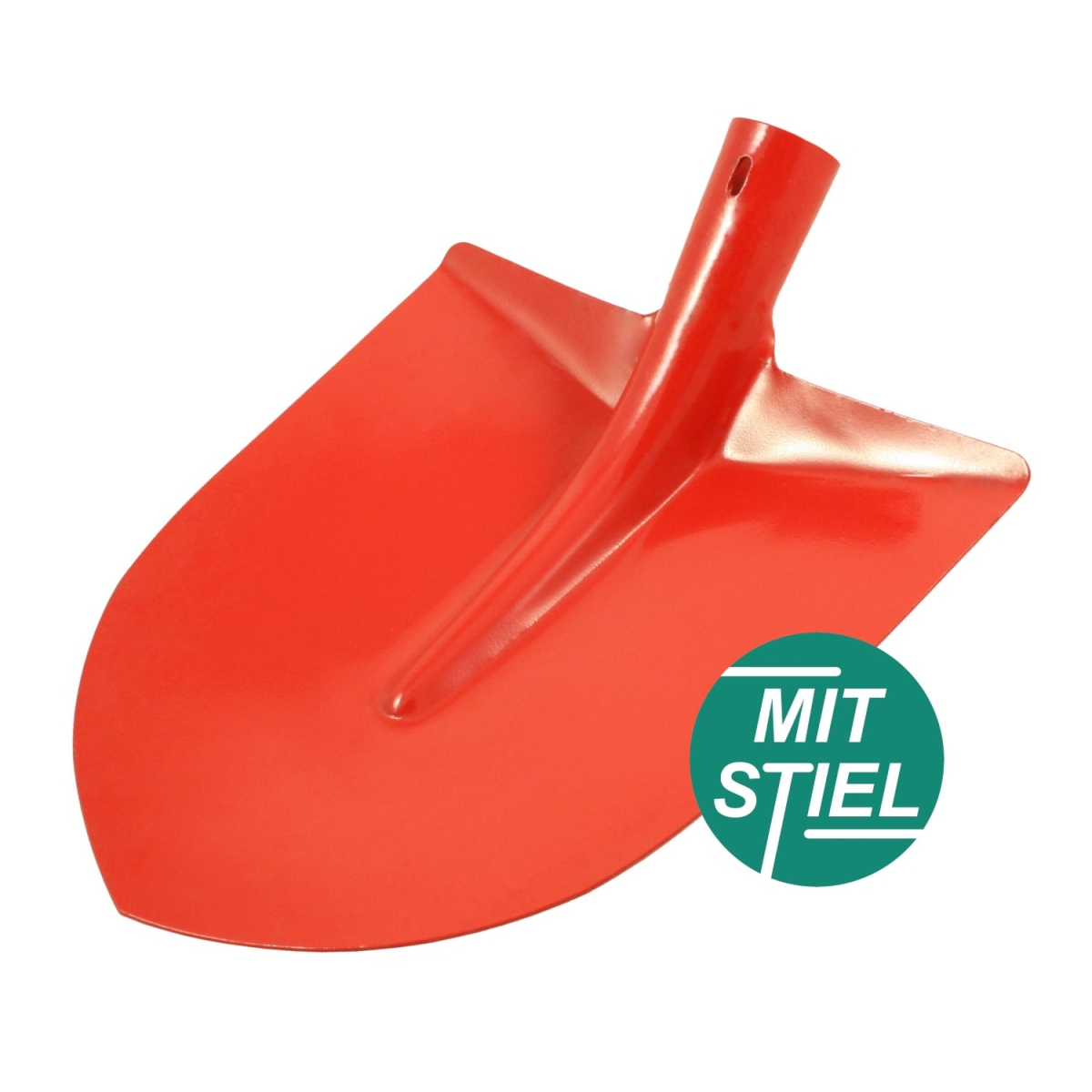 Original Frankfurter Schaufel Größe 5, 3/4 gehoben, 29x26cm, mit Stiel Ø40x1300mm