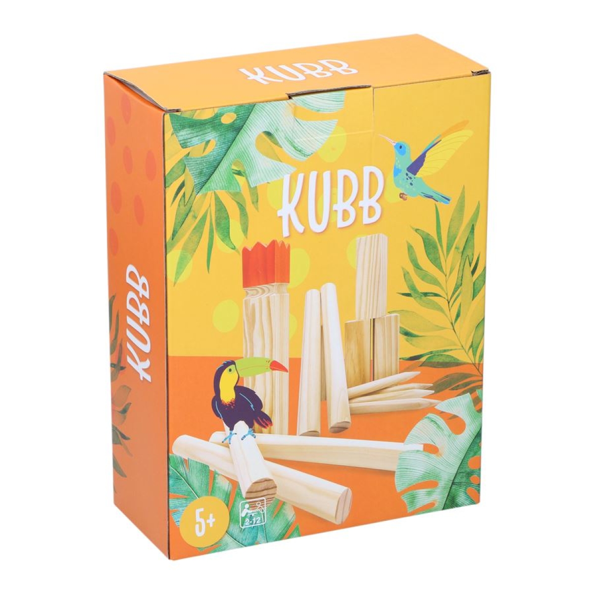 Kubb Wikinger Wurfspiel, 22-teilig, aus FSC Kiefernholz, Wikingerschach, Schwedenschach