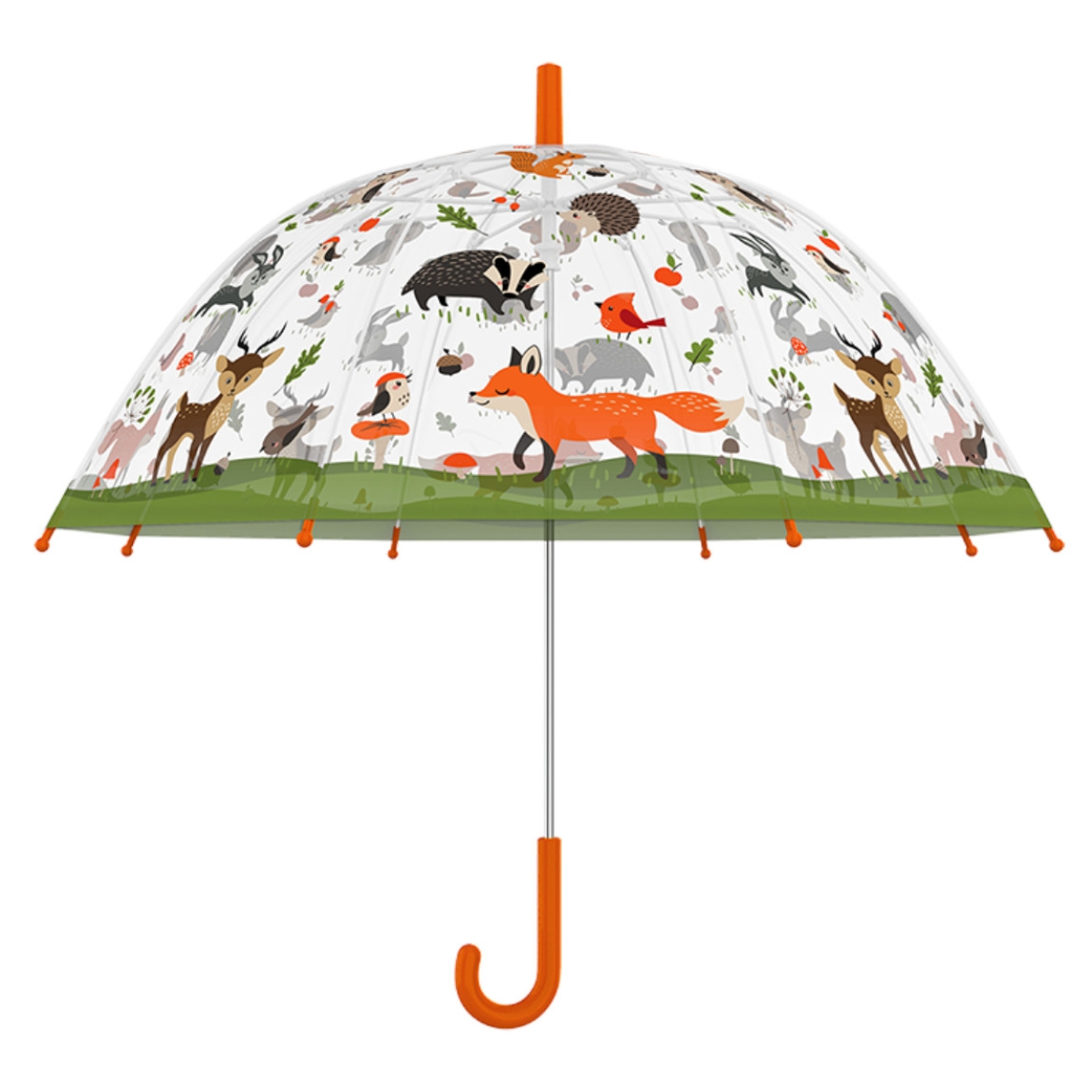 Esschert Design Kinder Regenschirm Waldtiere - Regenschirm für Kinder - KG261