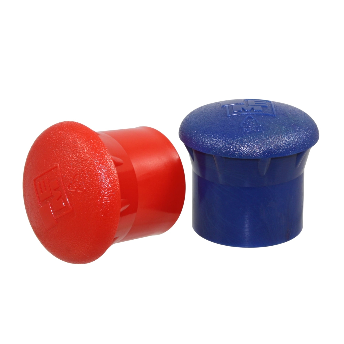 Ersatzkappe für Schlagfessel (blau, rot), Schlagfesselstopfen, Kappe, farblich sortiert