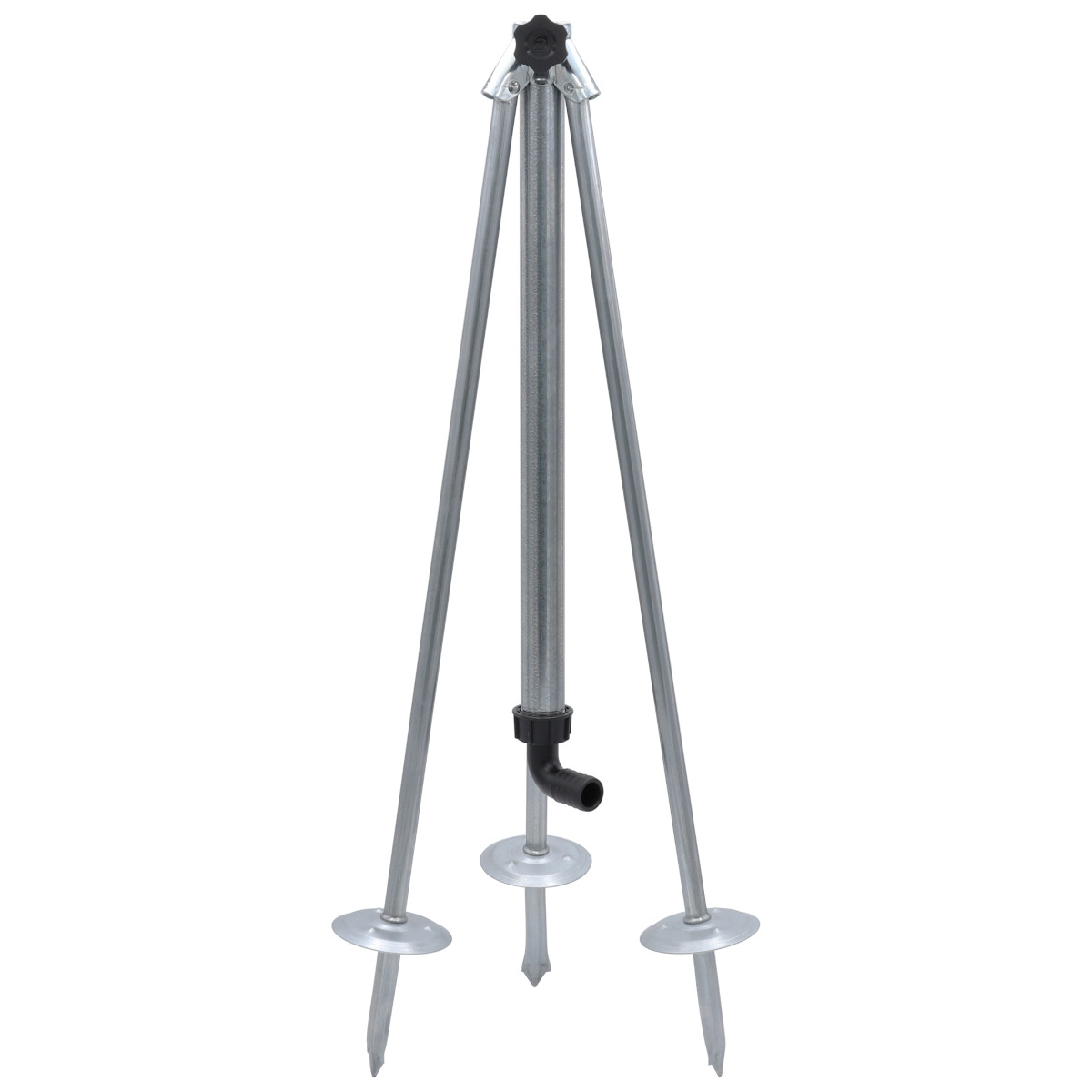 Dreibein-Stativ für Teilkreisregner 1 1/4" mit Außengewinde, höhenverstellbar