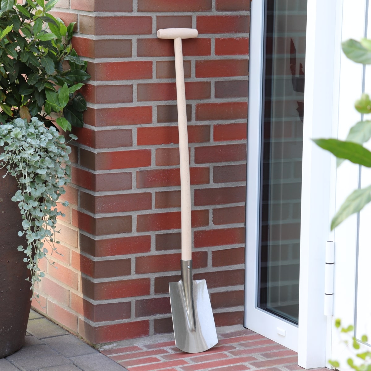 Kinderspaten mit T-Stiel 75cm, lackiert & poliert, kleiner Spaten für Kinder, Gartenspaten