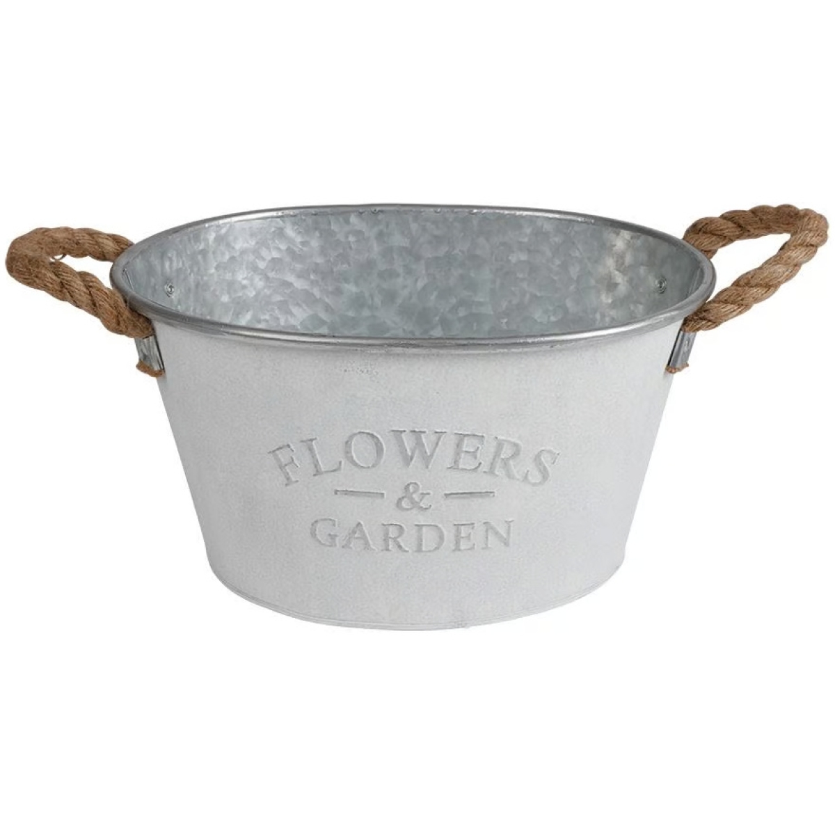 Pflanzwanne Flowers & Garden - Deko Zinkwanne zum Bepflanzen - verschiedene Farben