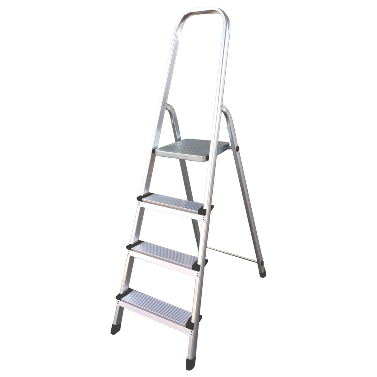 Stufenstehleiter aus Aluminium, 4-stufig, zusammenklappbar,