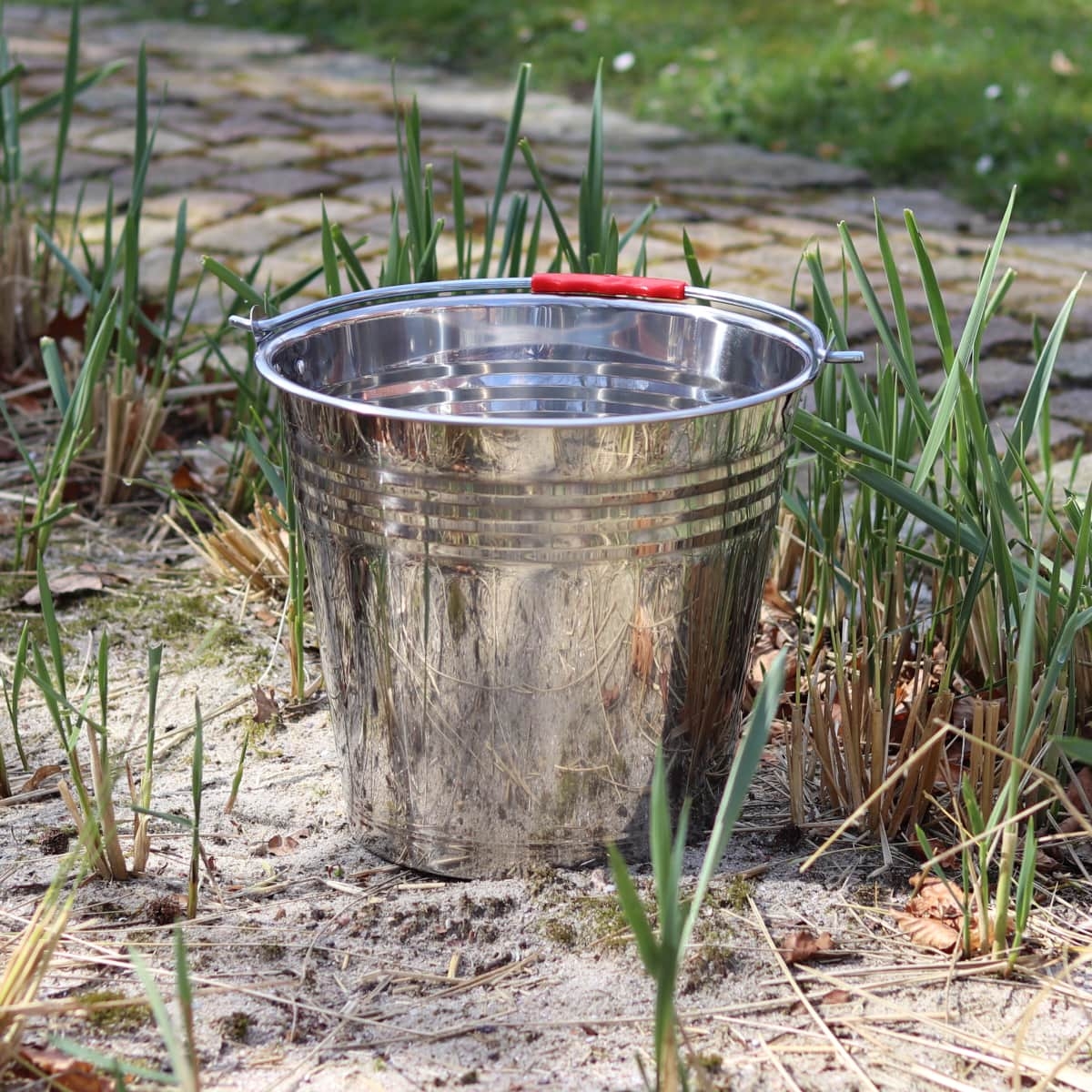 Edelstahleimer 12 Liter - rostfreier Industrieeimer - Wassereimer, Universaleimer