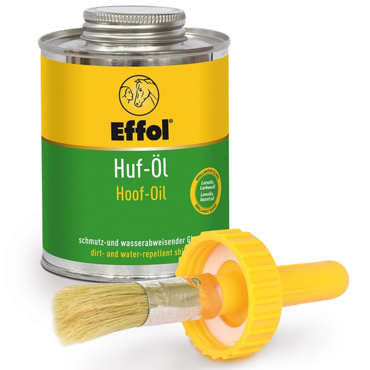 Effol Huf-Öl 475ml mit Pinsel, Hufpflege für Pferde aus Lanolin und Lorbeeröl