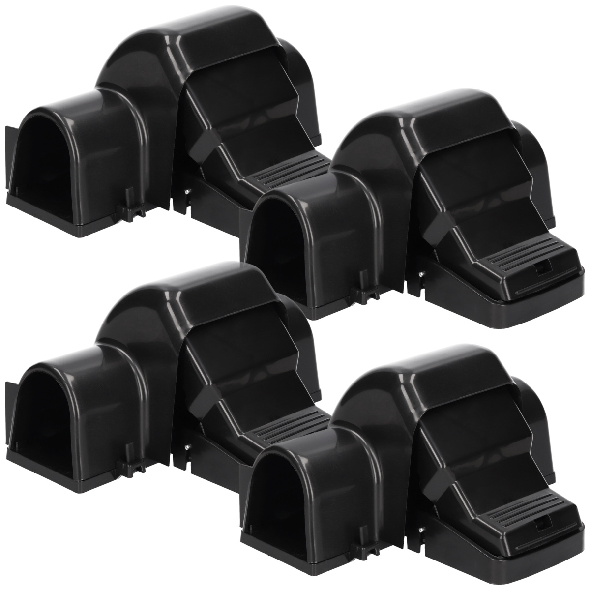 4x Durchlauf Schlagfalle für Ratten - Rattenschlagfalle - Outdoor Rattenfalle - 4 Stück