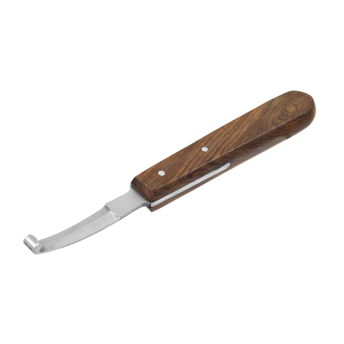 Hufmesser für Schafe, zweischneidig, schmal, Rinnmesser, Klauenmesser NIRO, mit Holzgriff