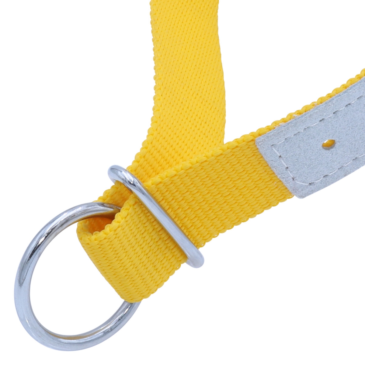 Halsriemen für Schafe, verstellbares Ziegenhalsband, Nylon & Leder, Gelb, 60cm