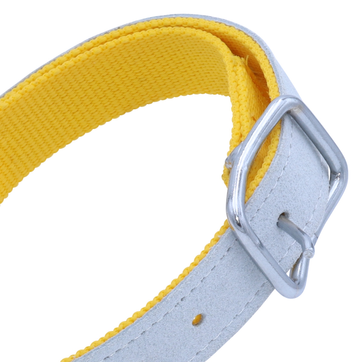Halsriemen für Schafe, verstellbares Ziegenhalsband, Nylon & Leder, Gelb, 60cm