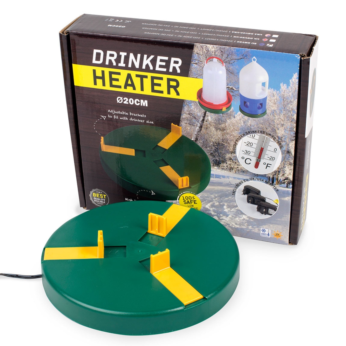 Tränkenwärmer Ø20cm (230/24V, 12W) Heizplatte - Wärmeplatte für Geflügeltränke