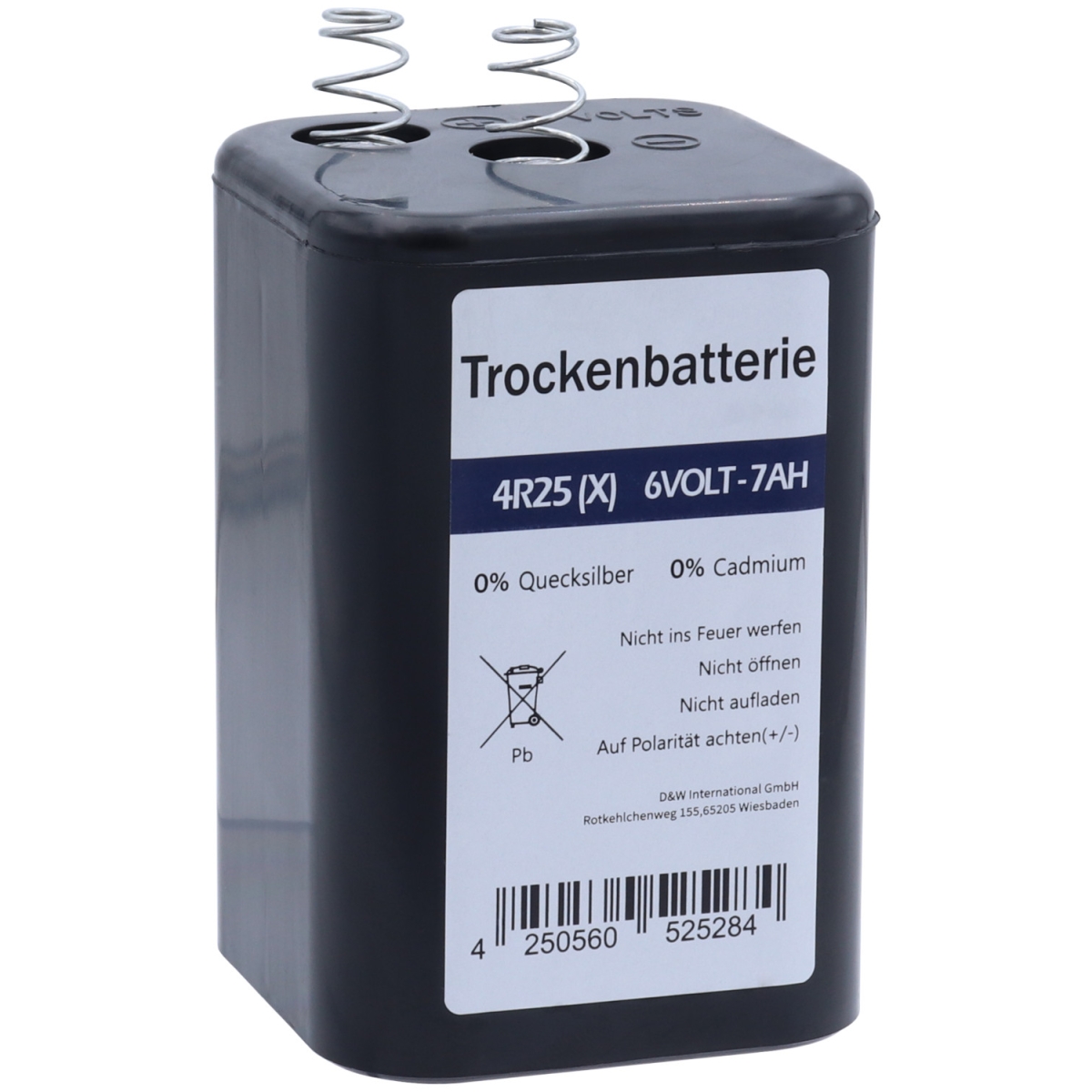 Blockbatterie 4R25 (6V, 7Ah), Zink-Kohle, Hochleistungs-Blockbatterie, Trockenbatterie