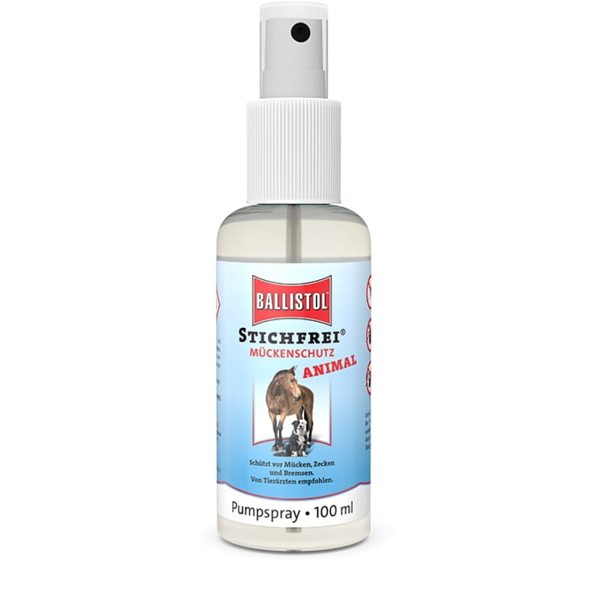 Ballistol Stichfrei Animal 100ml Pumpspray, Mückenschutzspray für Tiere