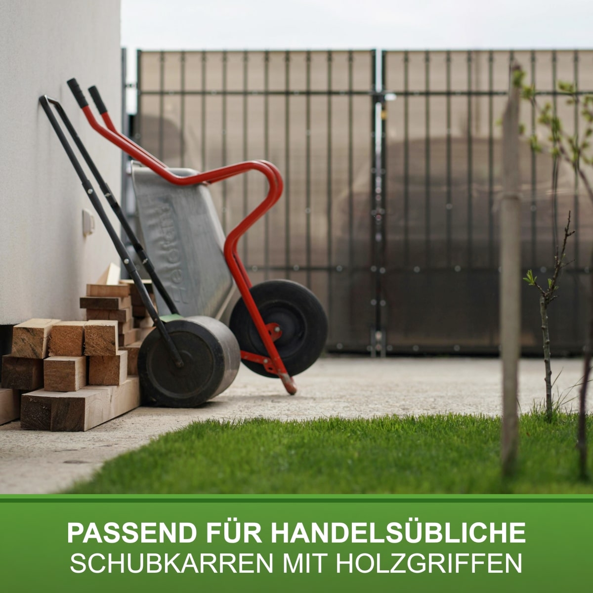 Schubkarrengriffe 25mm, Eschenholz, unlackiert, Karrengriffe, Holzgriffe - 2 Stück