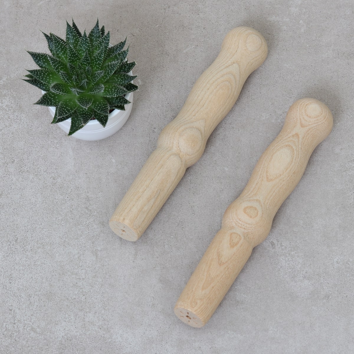 Schubkarrengriffe 25mm, Eschenholz, unlackiert, Karrengriffe, Holzgriffe - 2 Stück