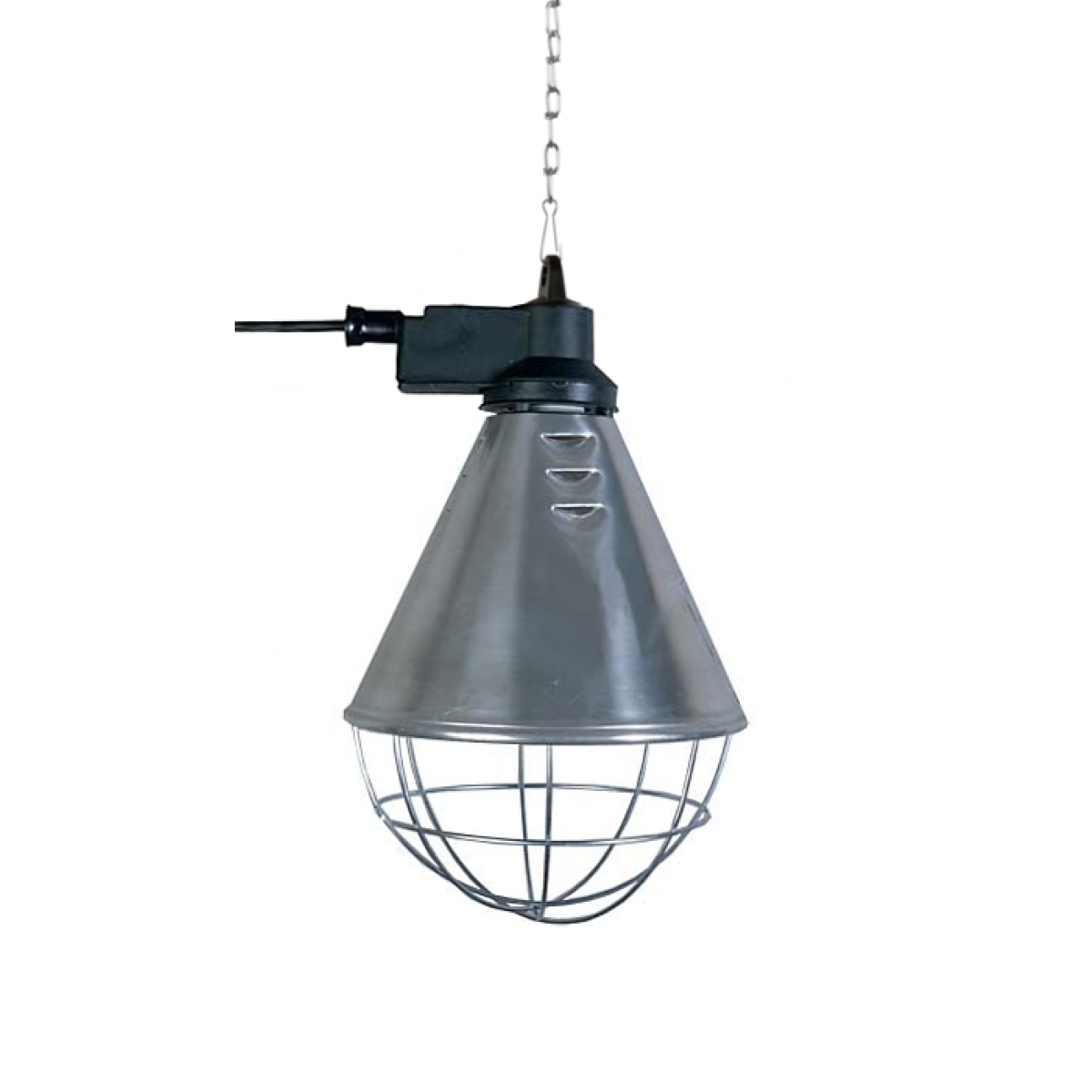Infrarot-Aufzuchtstrahler, Wärmestrahler mit kurzem Schutzkorb bis max. 175 Watt Porzellan-Fassung einzeln