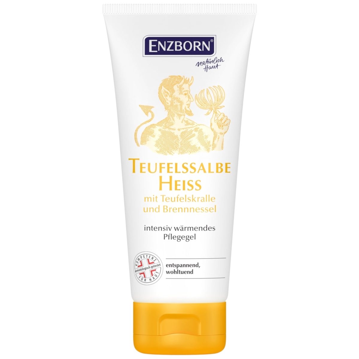 Enzborn Teufelssalbe Heiß 100ml, wärmendes Pflegegel mit Teufelskralle und Brennnessel