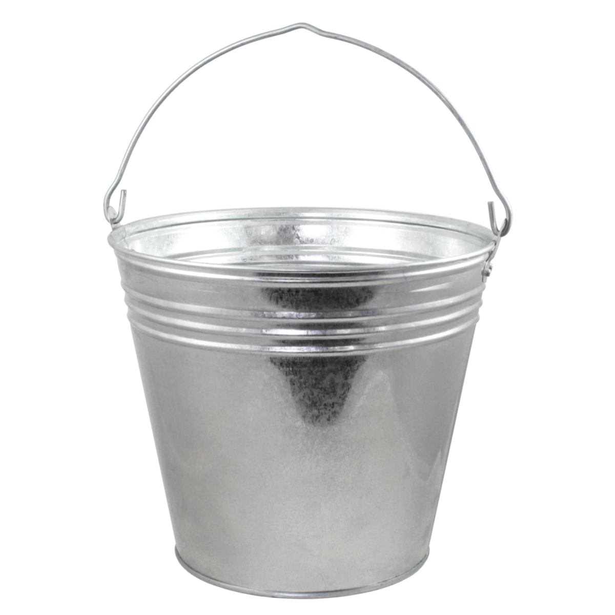 Zinkeimer Ø32x28cm, 15 Liter, Eimer aus verzinktem Metall, Dekoeimer, Pflanzeimer
