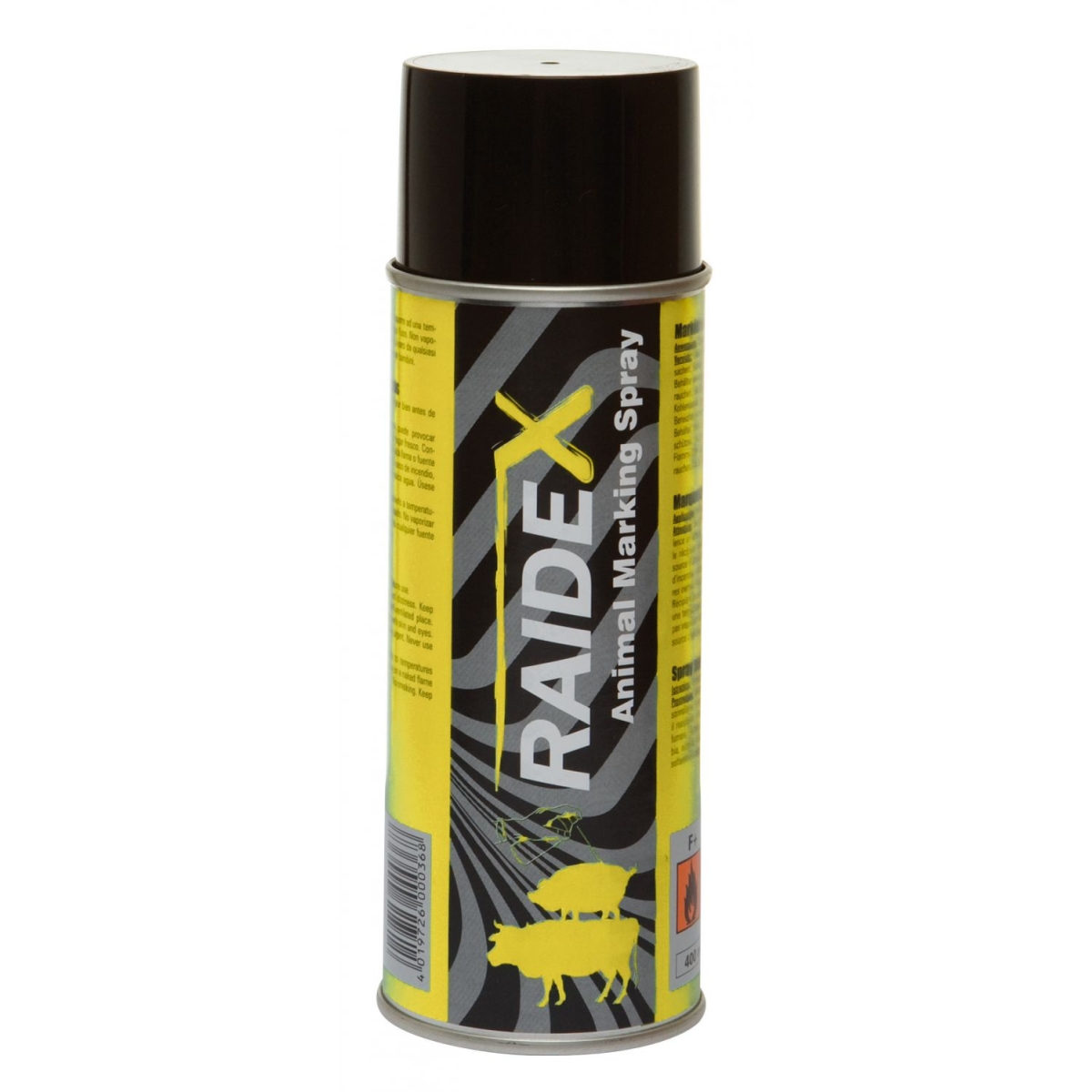 Raidex Viehzeichenspray 400ml Gelb, Markierungsspray zur Kennzeichnung von Tieren