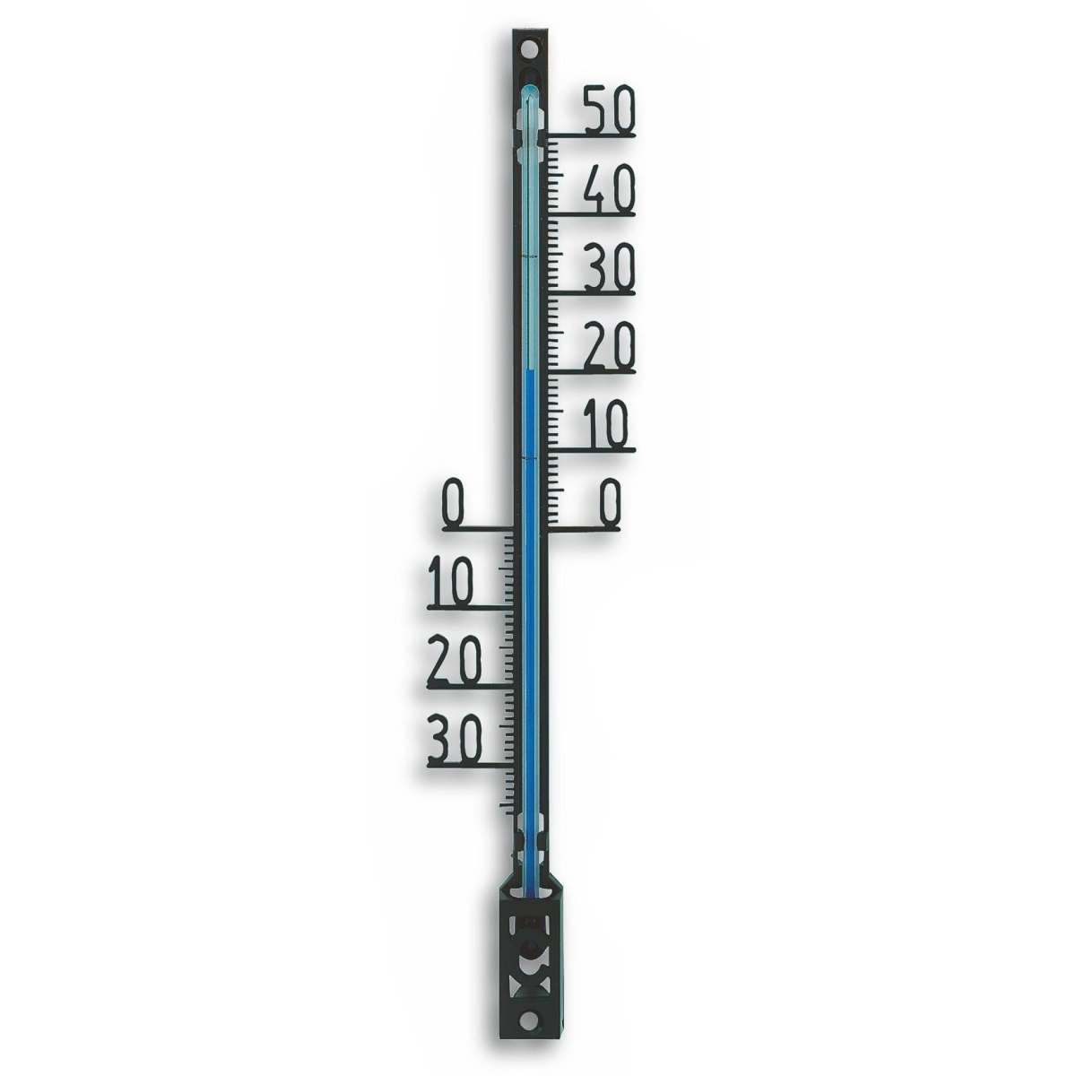 TFA Außenthermometer schwarz, analoges Thermometer zur Kontrolle der Temperatur