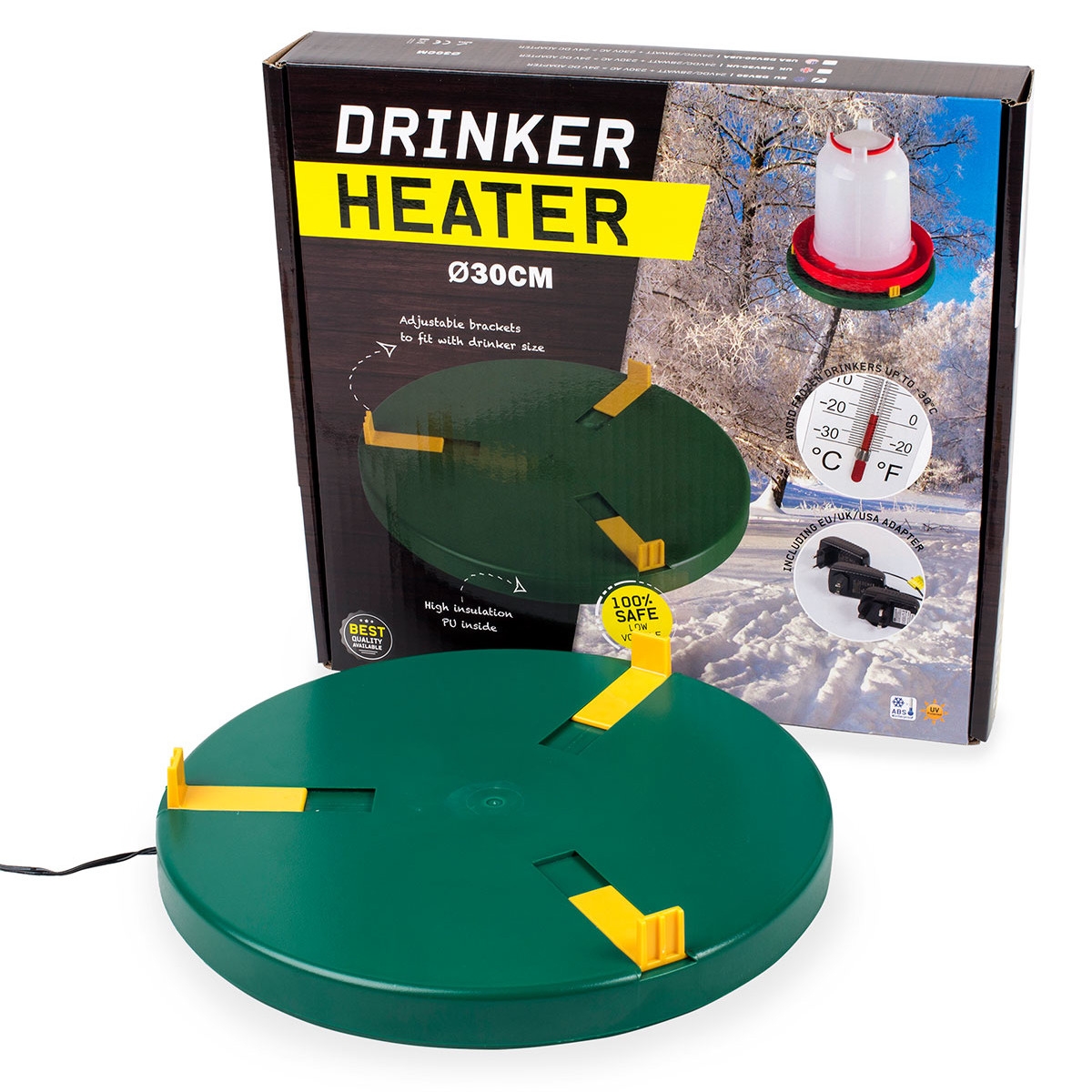 Tränkenwärmer Ø30cm (230/24V, 28W) Heizplatte - Wärmeplatte für Geflügeltränke
