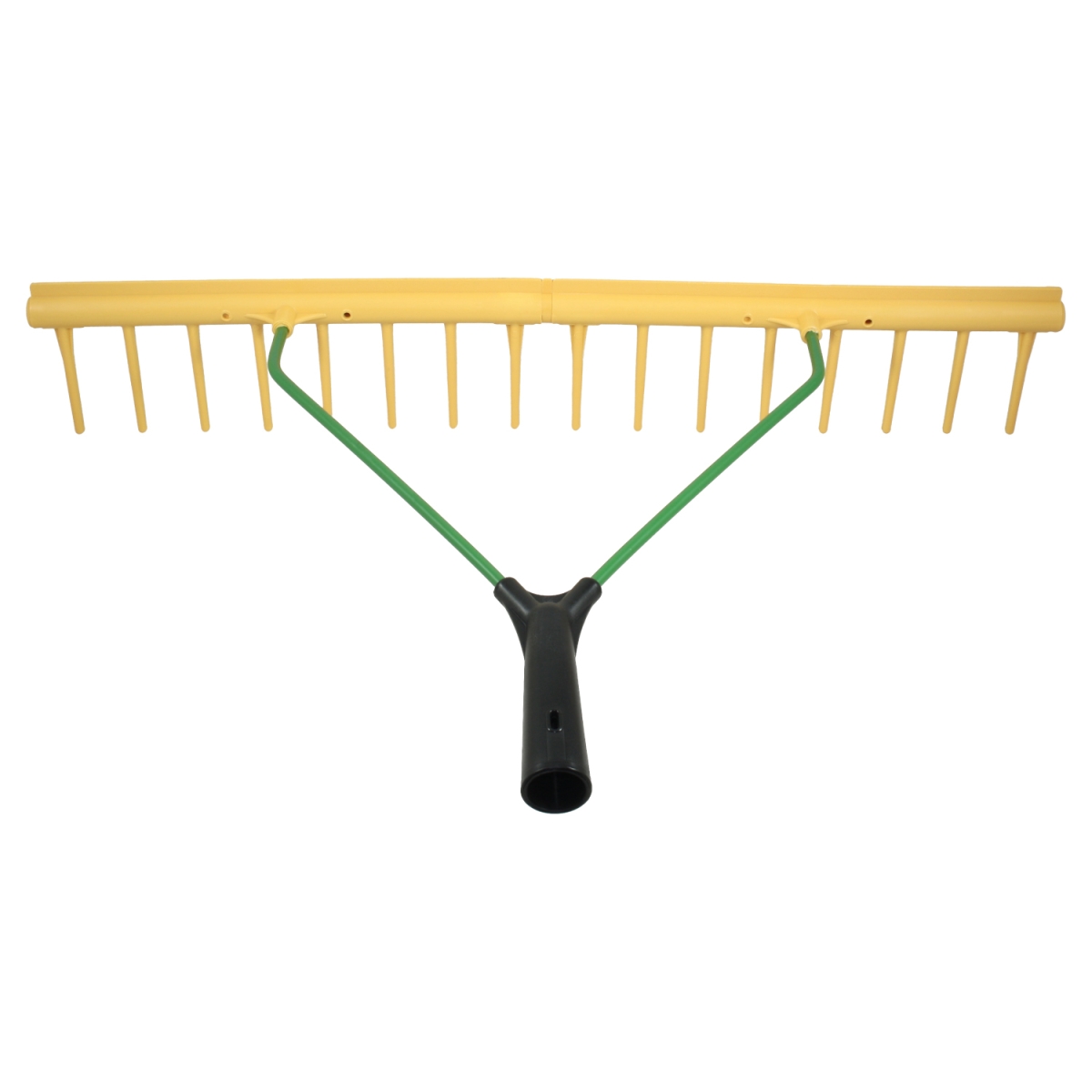 Heurechen mit Egalisierkante, 65cm, 16 Zinken, Rasenrechen, Laubrechen, ohne Stiel