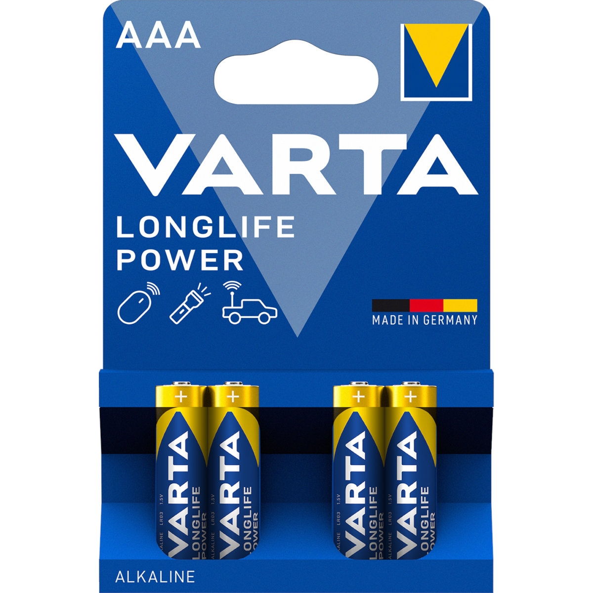 Varta Longlife Power Alkaline 4903 LR3 AAA - 1,5 Volt Batterie - 4er Blister