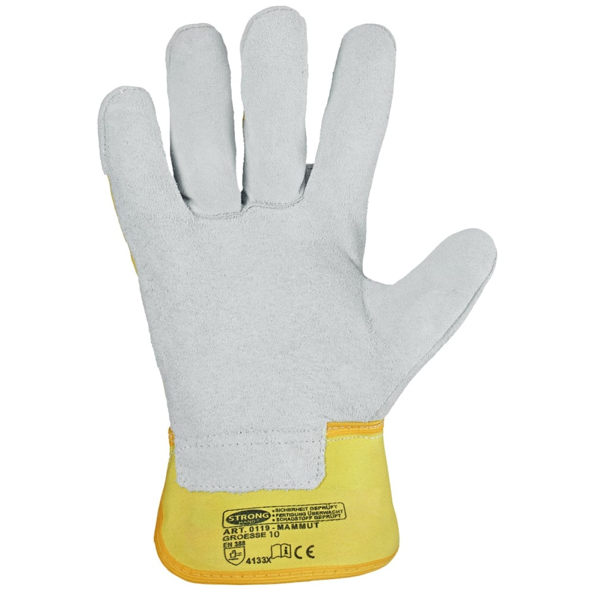 Stronghand Arbeitshandschuhe Mammut - Rindsleder Handschuhe - Größe 8/M