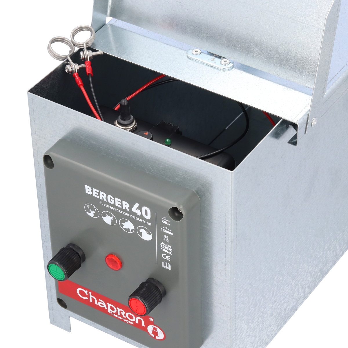 Chapron Weidezaungerät Berger 40 - 15.000 Volt - 3 Joule - 12V Elektrozaungerät