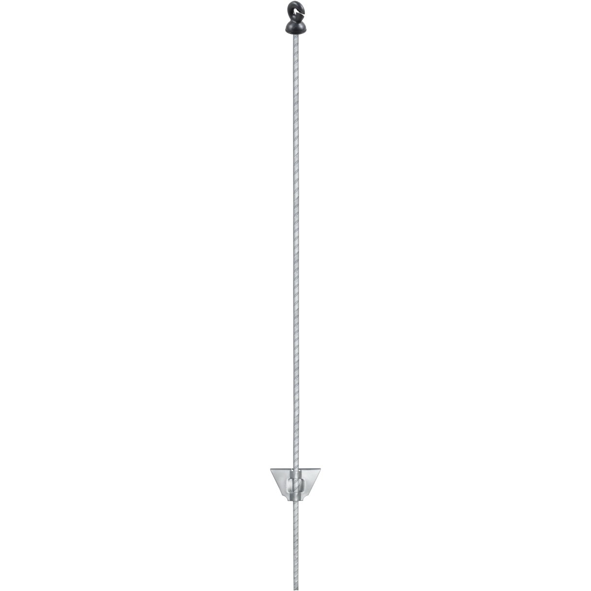 Eider Federstahlpfähle 105cm, silber, mit Ringisolator, Weidezaunpfähle, 25 Stück pro Karton
