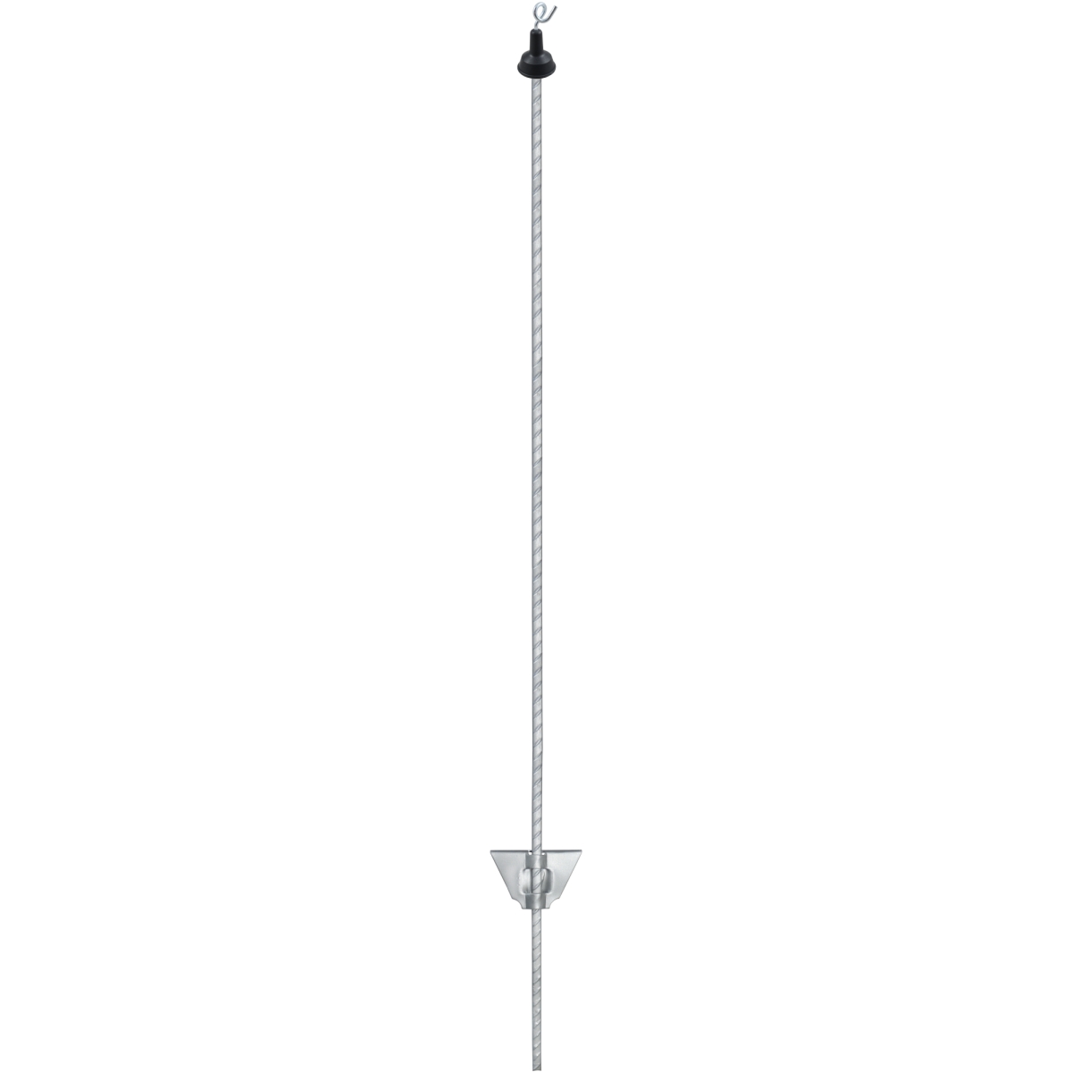 Eider Federstahlpfähle 105cm, silber, mit Drahtöse, Weidezaunpfähle, 25 Stück pro Karton