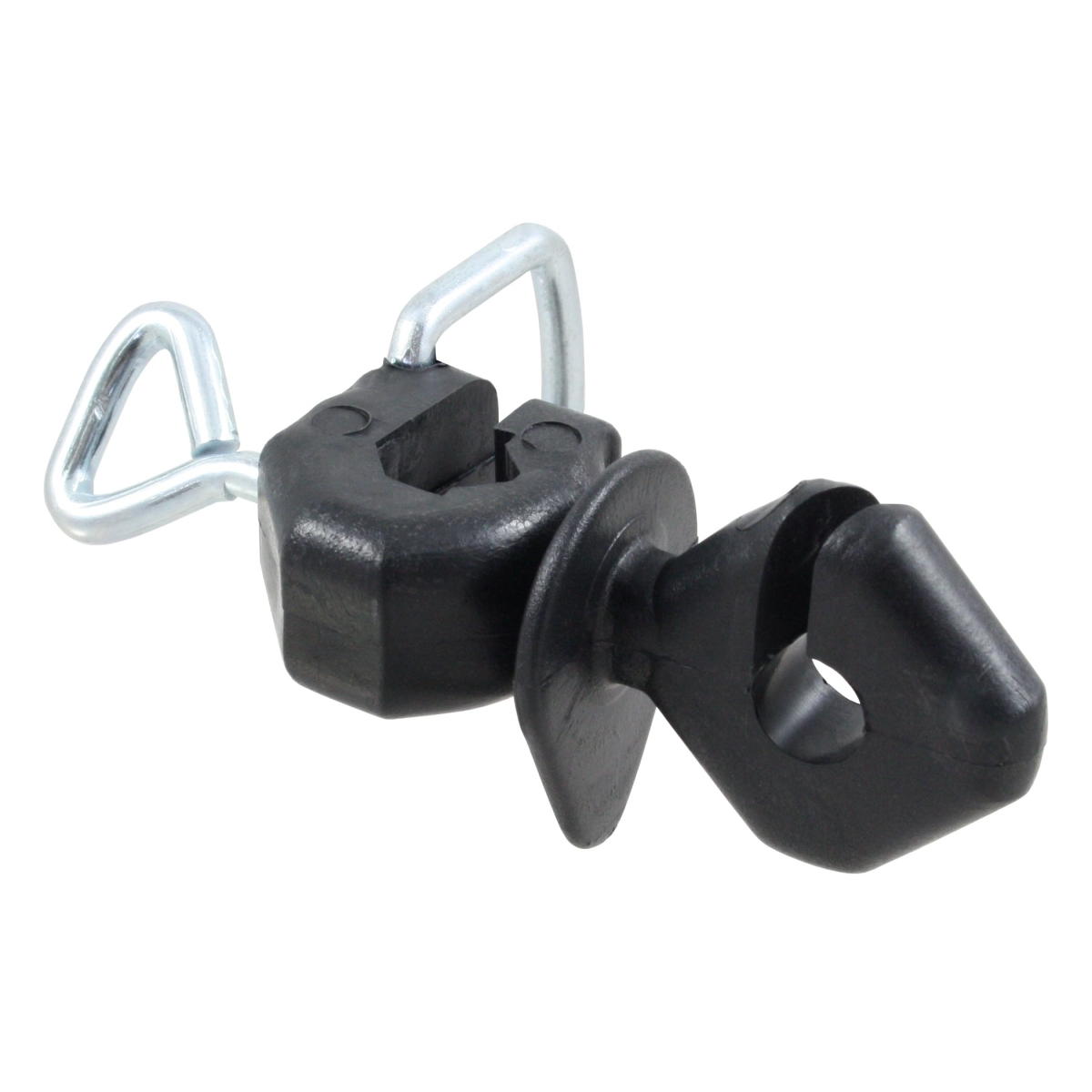 25x Zusatzisolator mit Spannbügel, schraubbarer Zweitisolator für ovale Metallpfähle