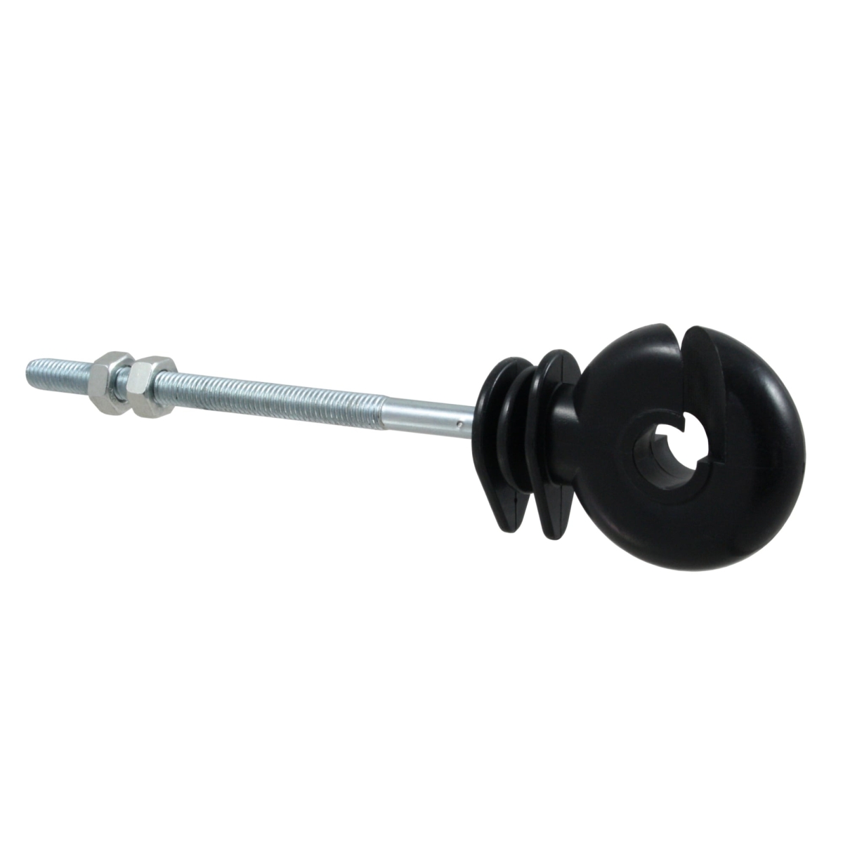 25x Ringisolator metrisch 145mm, M6x90mm, 6mm Stütze, zur Montage an Metallpfählen