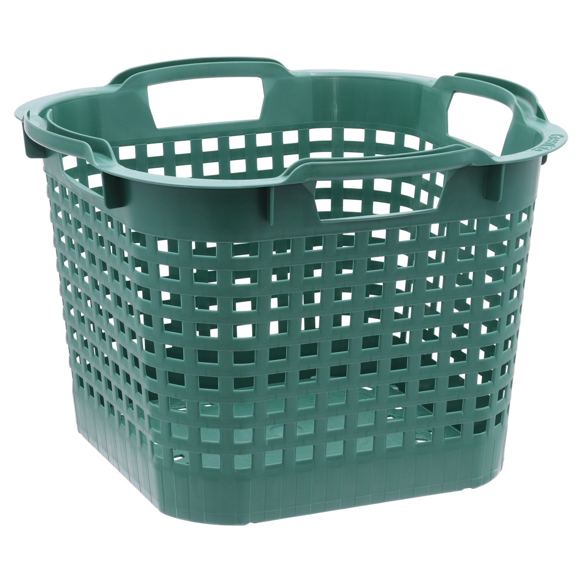 Gartenkorb 25 Liter, grün, Ø390x280mm, stapelbarer Obstkorb, Erntekorb, Universalkorb