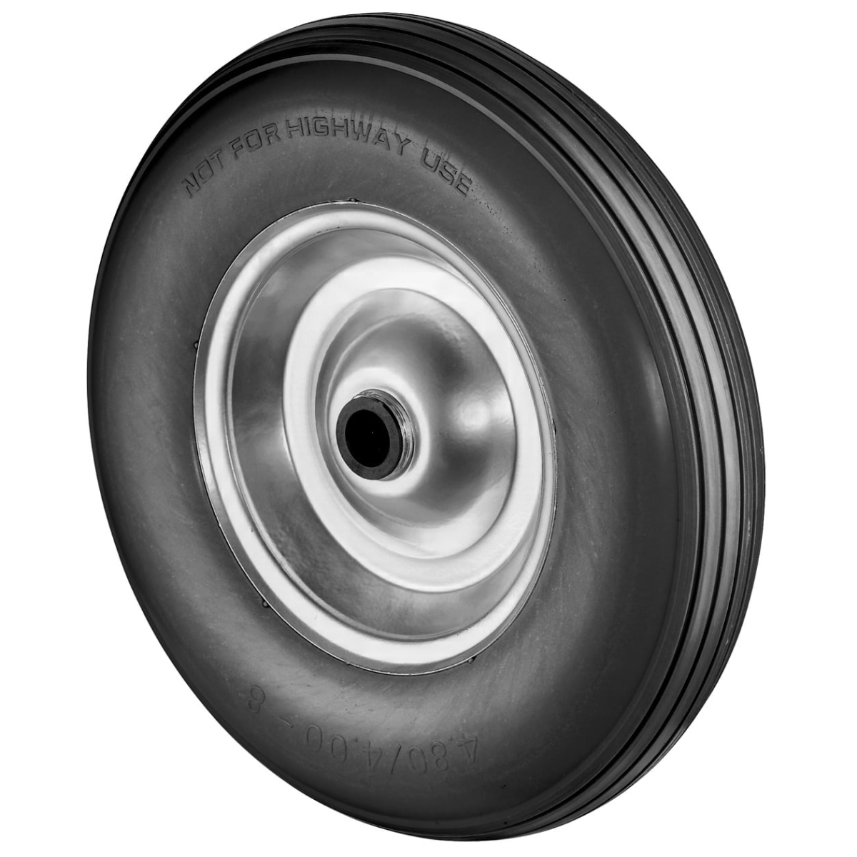 PU Sackkarrenrad Ø260mm (3.00-4), schwarz, Stahlfelge, Nabe Ø20mm, pannensicheres Rad