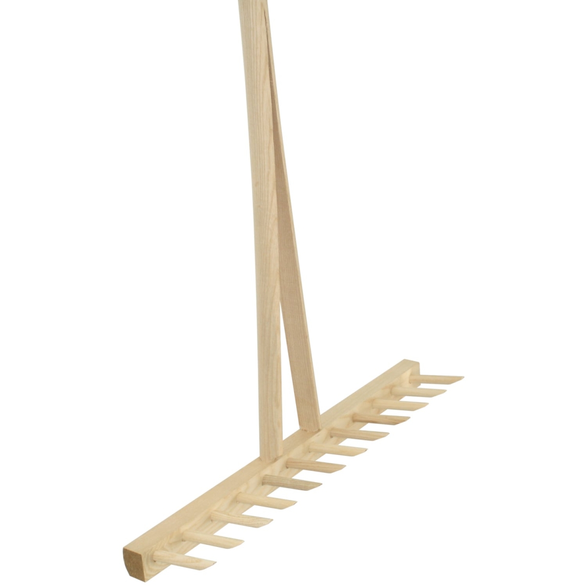 Ammerländer Holzrechen mit 12 Holzzinken, Breite 60cm, Länge 180cm, Bremer Modell