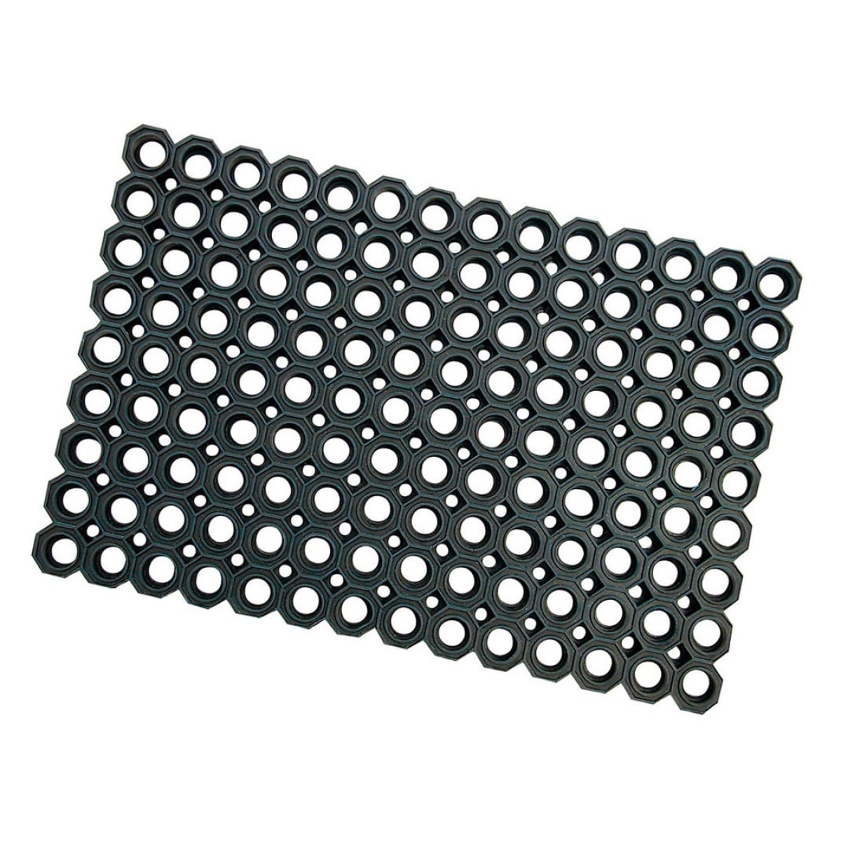 Gummi-Wabenmatte, 60x40cm, schwarz, Gummi-Fußmatte, Allwetter-Fußmatte für den Außenbereich