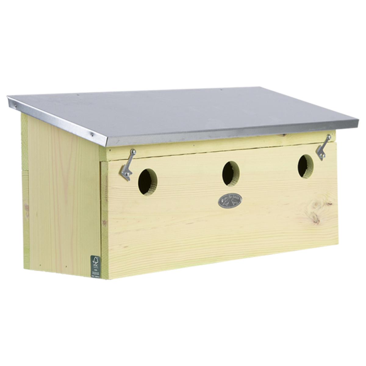 Esschert Design Nistkasten Spatzenvilla horizontal - Vogelhaus für Spatzen