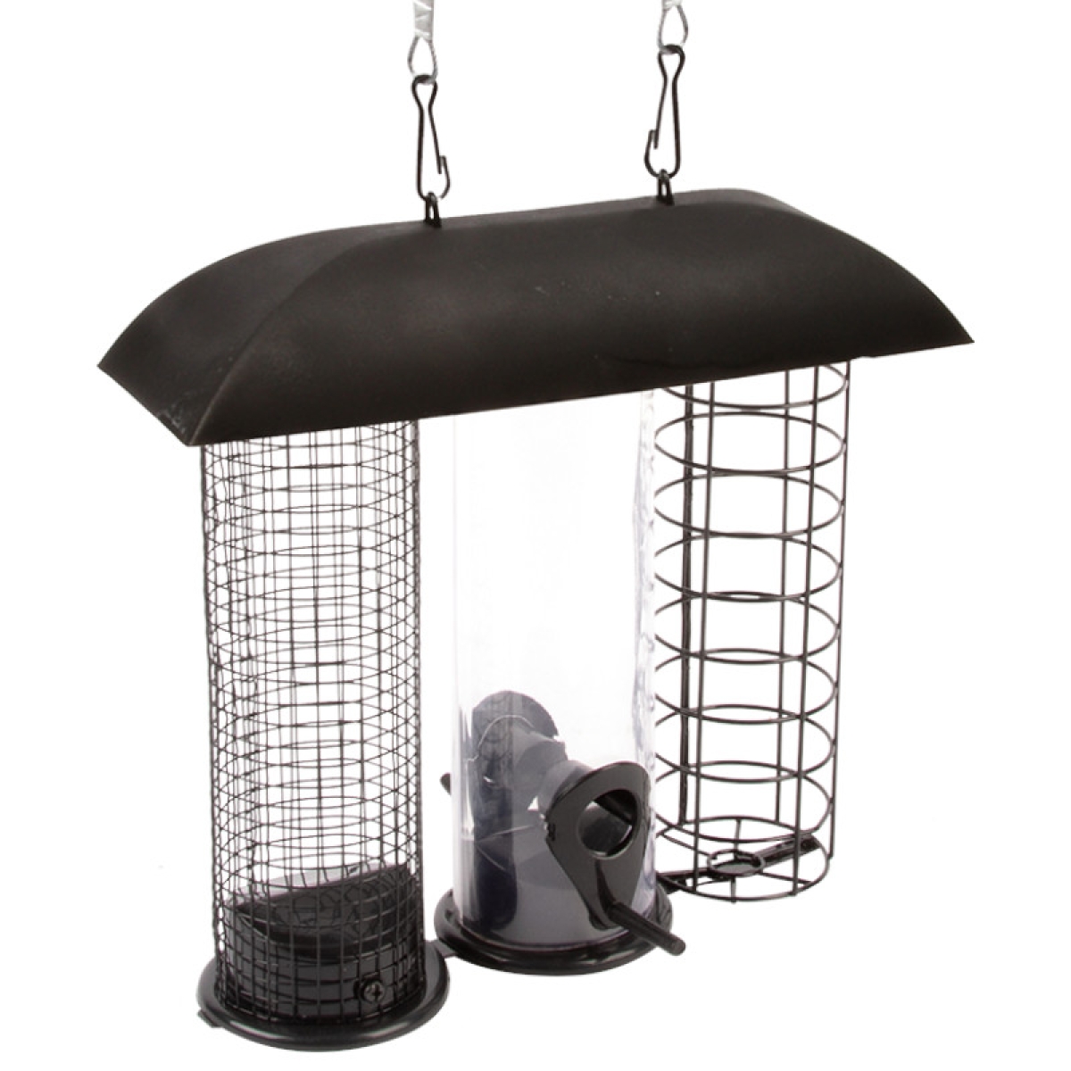Esschert Design Vogelfutterstation 3in1, Vogelfuttersilo, Futterstelle, Futterspender, FB469