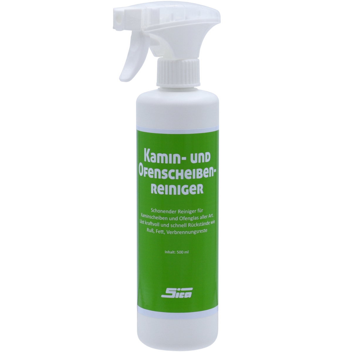 SICA Kamin- und Ofenscheibenreinger 500ml, Pumpspray, für Kaminscheiben und Ofenglas
