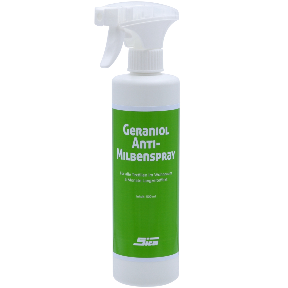 SICA Geraniol Anti-Milbenspray 500ml Pumpspray, für alle Textilien, 6 Monate Langzeiteffekt