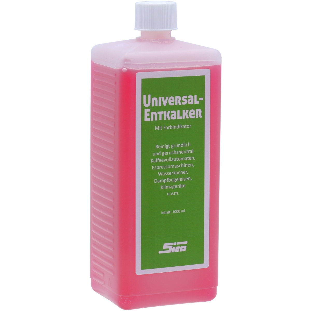 SICA Universal-Entkalker mit Farbindikator, 1 Liter, für Kaffeeautomaten, Wasserkocher, Klimageräte