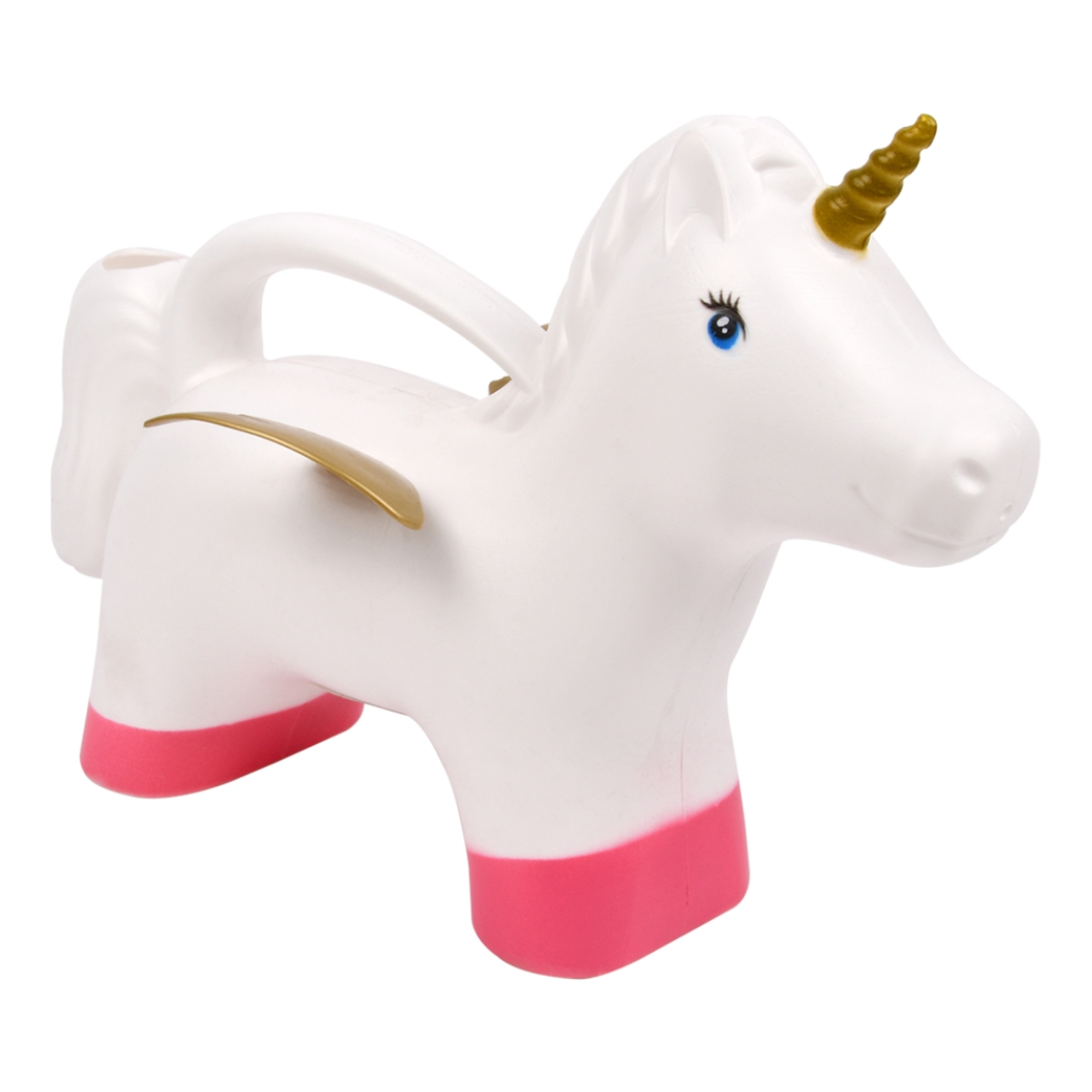 Esschert Design Gießkanne Einhorn 1,7 Liter, TG252, Kinder-Gießkanne, Kunststoff, weiß