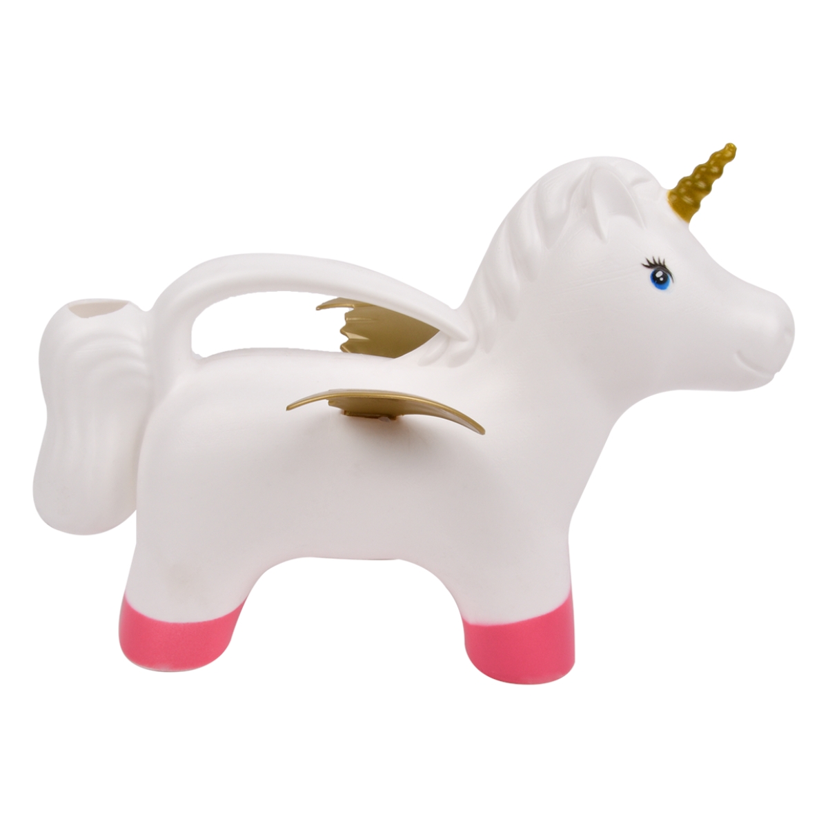 Esschert Design Gießkanne Einhorn 1,7 Liter, TG252, Kinder-Gießkanne, Kunststoff, weiß