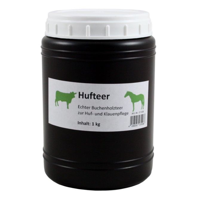 Buchenholzteer 1kg Dose, Hufteer zur Huf- und Klauenbehandlung bei Rindern und Pferden