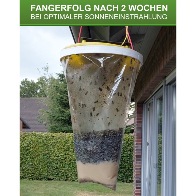 Sica Fliegenfalle 3 Liter - Mehrwegmodell - Fliegenfänger für den Außenbereich