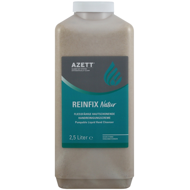 Azett Reinfix Natur 2,5 Liter, Profi Handreiniger, Handwaschpaste mit Naturreibekörpern