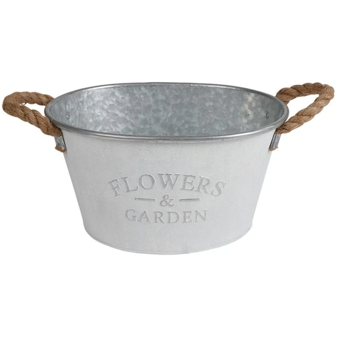 Pflanzwanne Flowers & Garden - Deko Zinkwanne zum Bepflanzen - verschiedene Farben