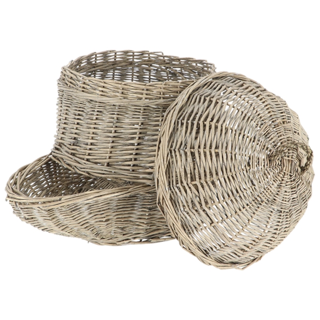 Esschert Design Kartoffelkorb, geflochtene Weide, Aufbewahrungskorb, MW43