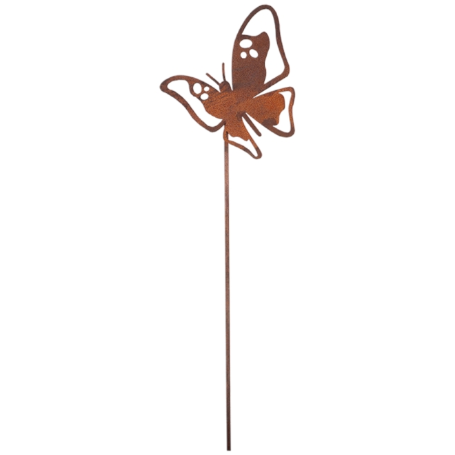 Esschert Design Gartenstecker Schmetterling 38cm - Dekostecker in Rostoptik